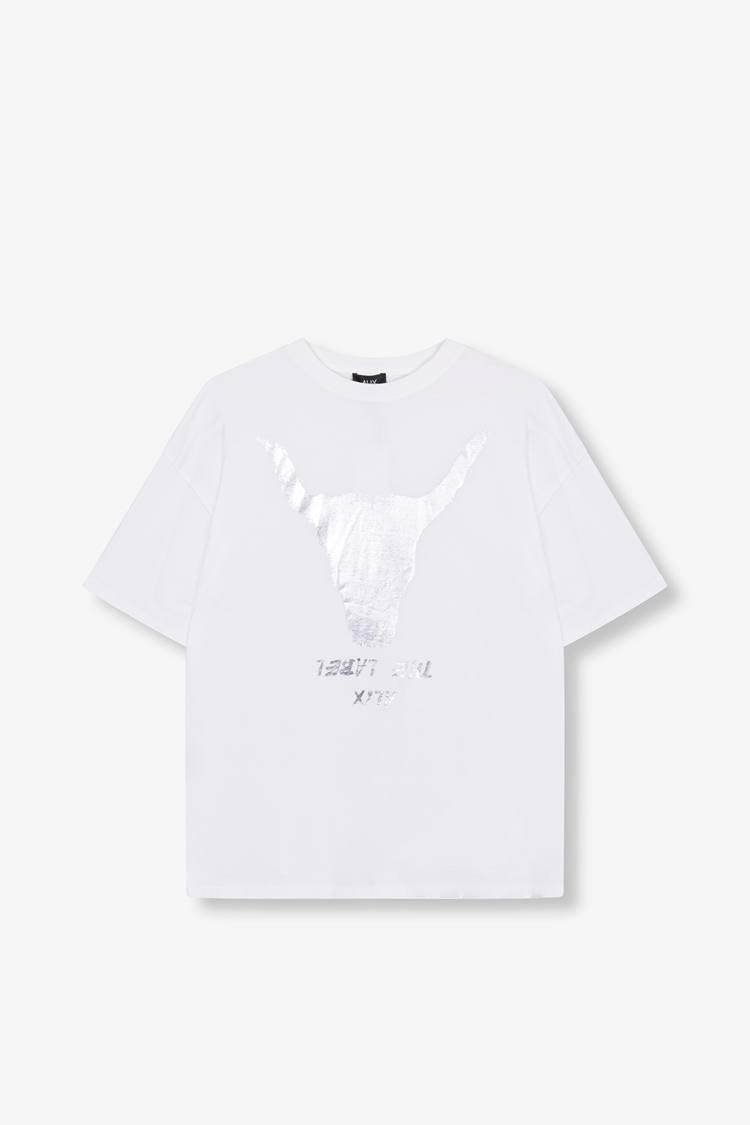 ALIX SILVER BULL T-SHIRT WIT