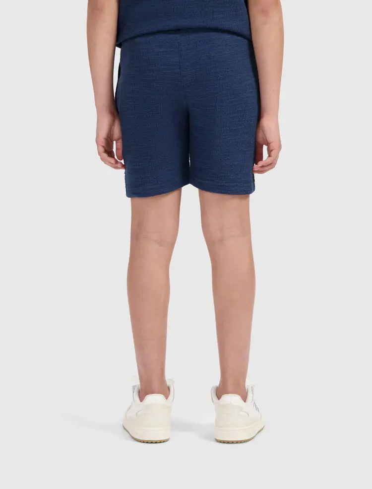 BALLIN JUNIOR ICON BOUCLÉ SHORTS NAVY