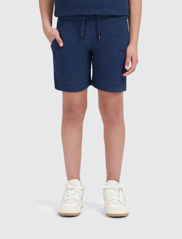 BALLIN JUNIOR ICON BOUCLÉ SHORTS NAVY