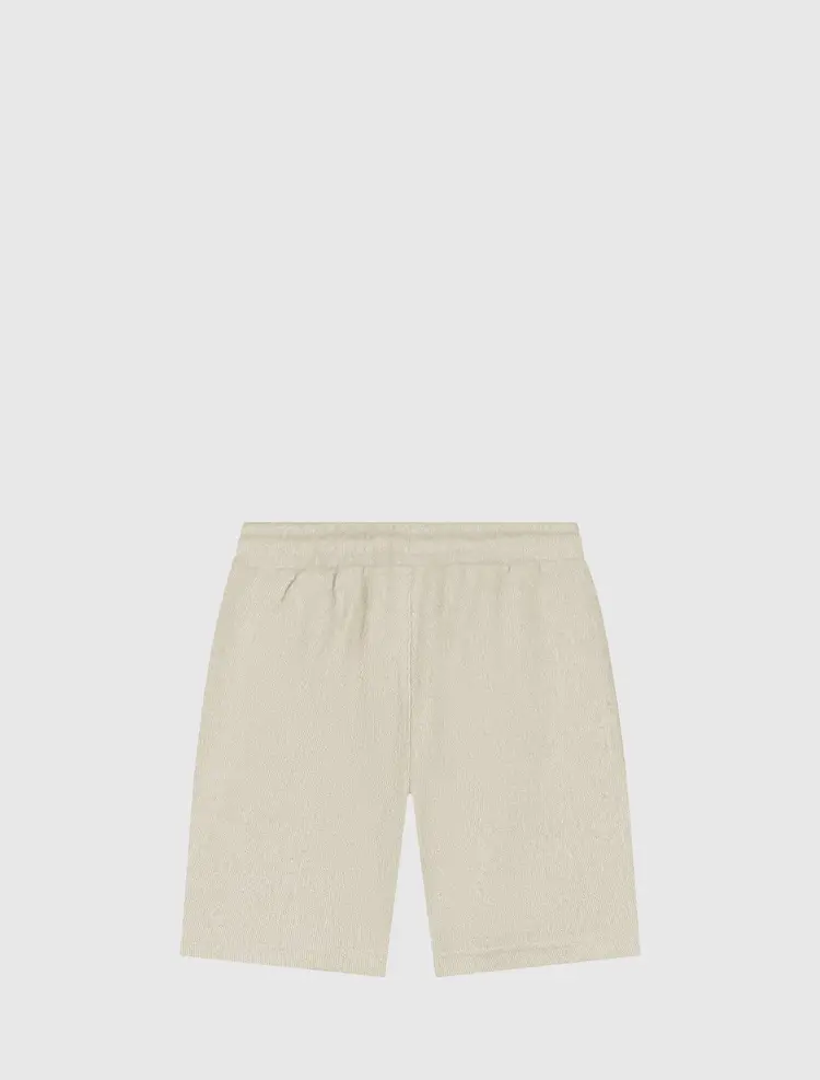 BALLIN JUNIOR ICON BOUCLÉ SHORTS BEIGE