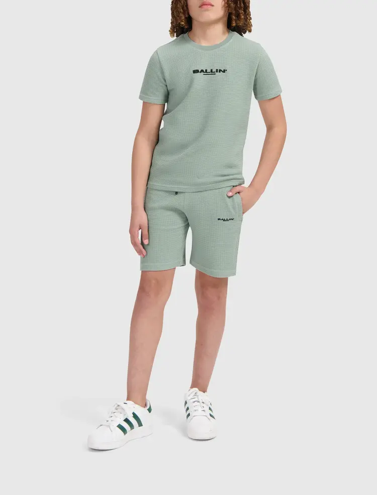 BALLIN AMSTERDAM BALLIN JUNIOR WAFFLE EMBROIDERY T-SHIRT
