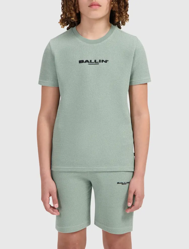 BALLIN JUNIOR WAFFLE EMBROIDERY T-SHIRT