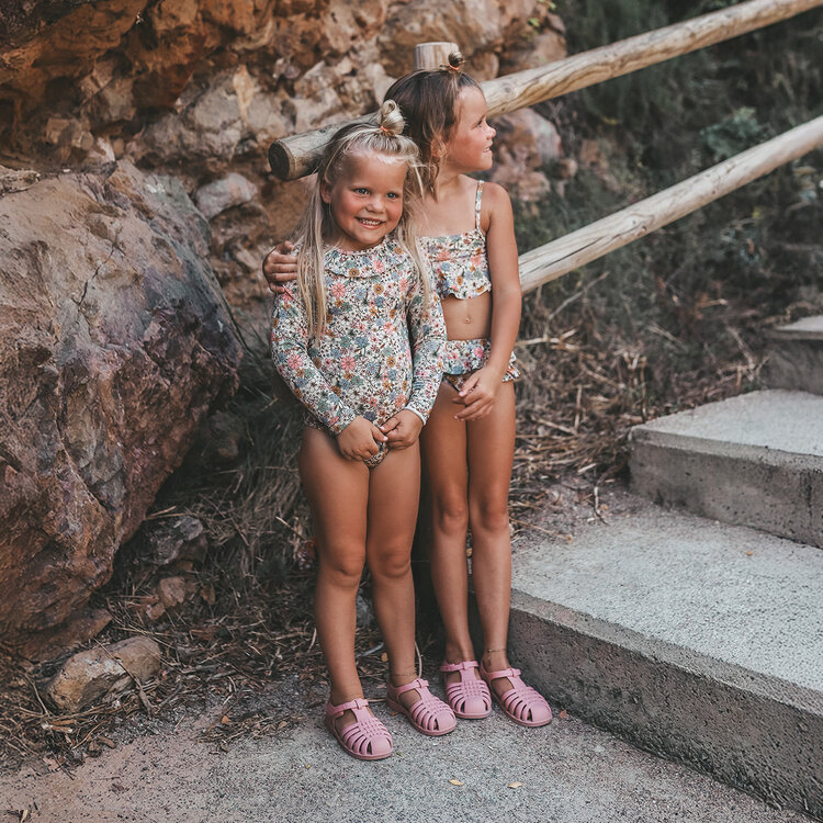 MEISJES BADPAK SPARKLY FLEURS