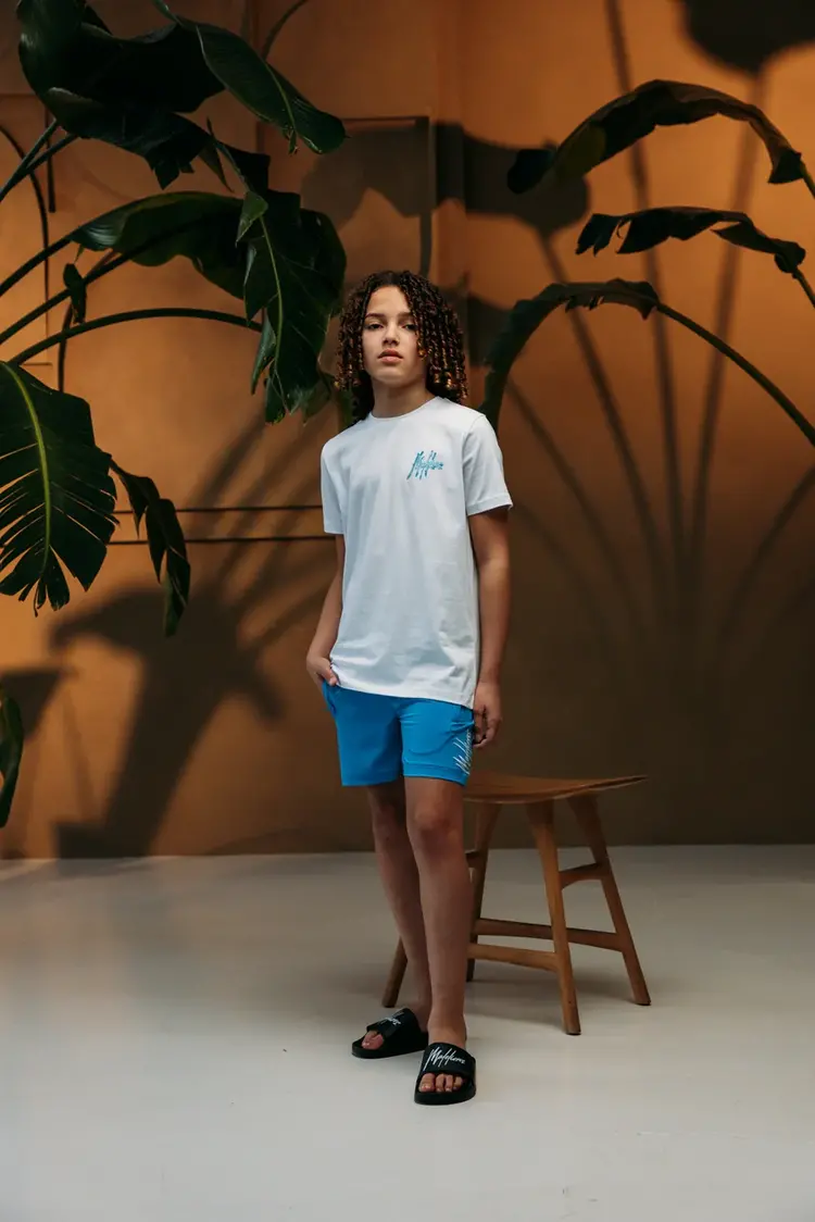 MALELIONS JUNIOR SPLIT SWIM SHORT AQUA BLUE