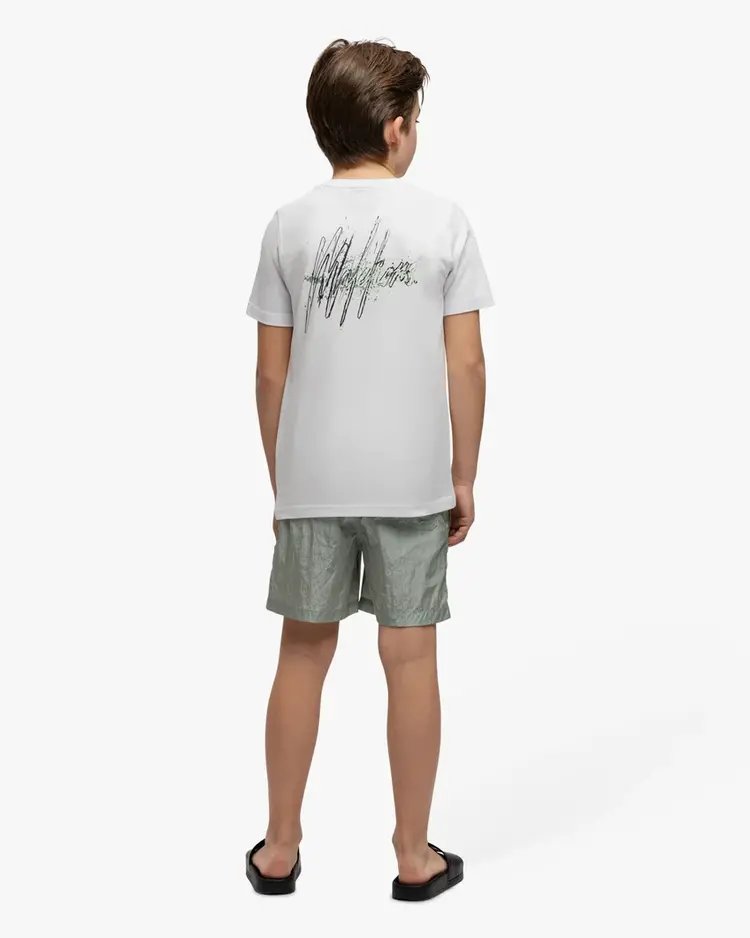 MALELIONS JUNIOR SPLASH T-SHIRT WHITE/GREEN