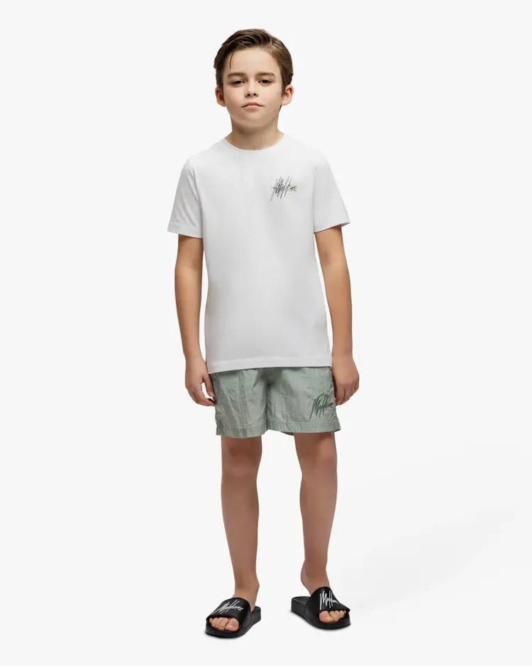 MALELIONS JUNIOR SPLASH T-SHIRT WHITE/GREEN