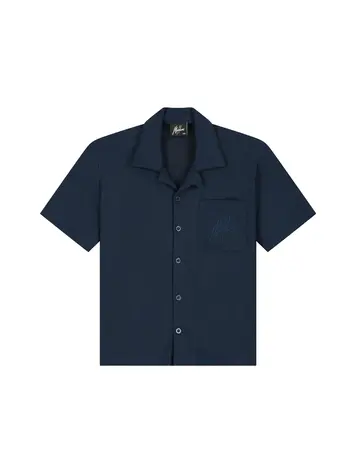 MALELIONS  JUNIOR SEERSUCKER SHIRT NAVY