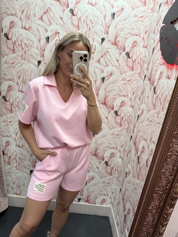 DAMES SET KORT LIFE ISNT PERFECT JOGGING