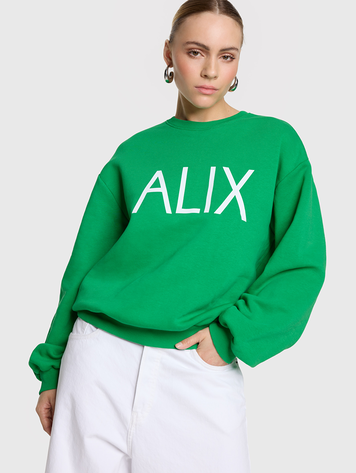 ALIX THE LABEL ALIX LOGO SWEATER GROEN