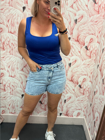 DAMES TOP KOBALT BLAUW