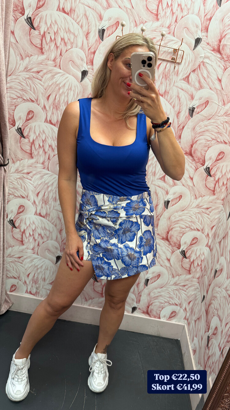 DAMES TOP KOBALT BLAUW