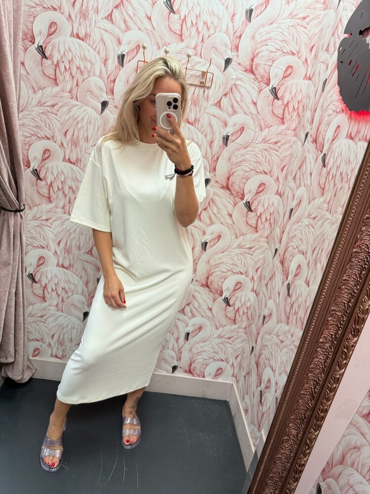 DAMES T-SHIRT JURK RIB