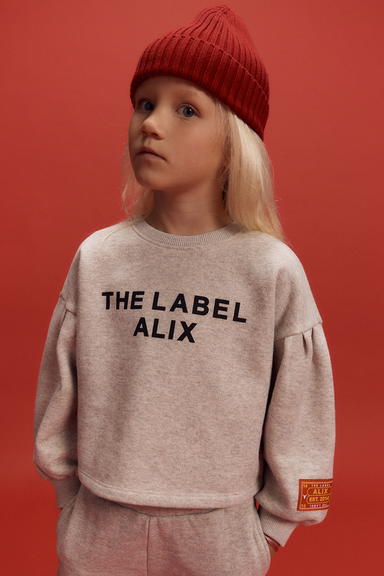ALIX MINI ALIX MINI STRASS LOGO SWEATER