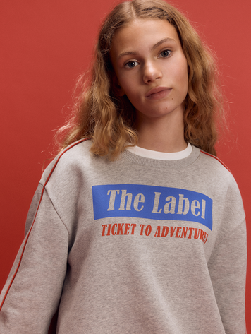 ALIX MINI ALIX MINI TEXT PRINT SWEATER