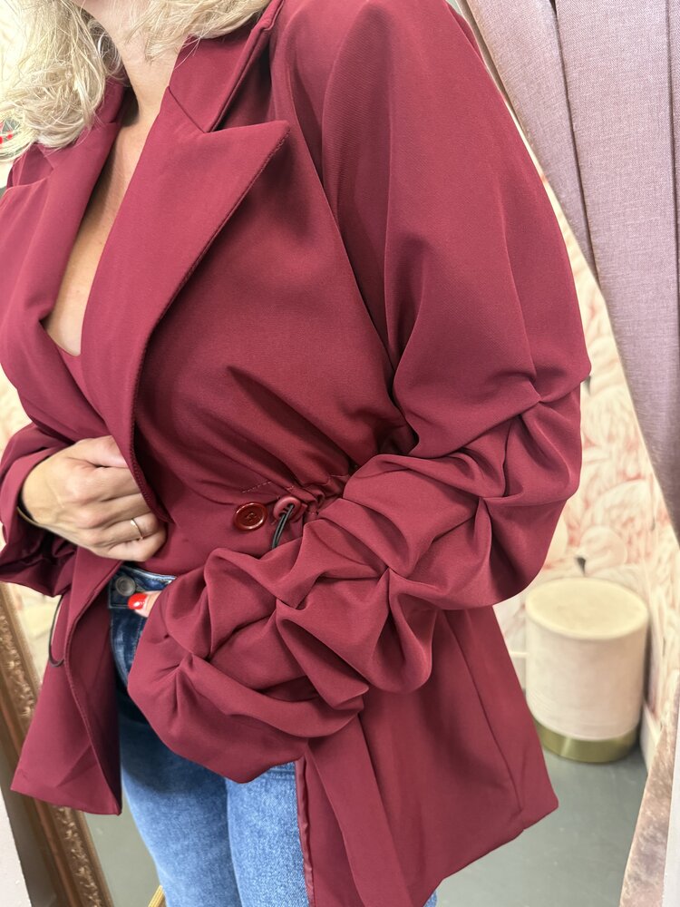 DAMES BLAZER SMOK BORDEAUX