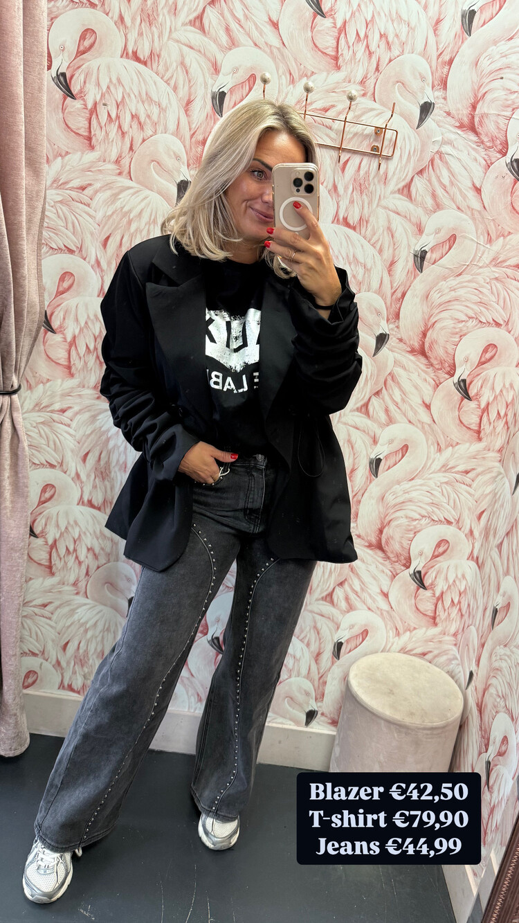 DAMES BLAZER SMOK ZWART