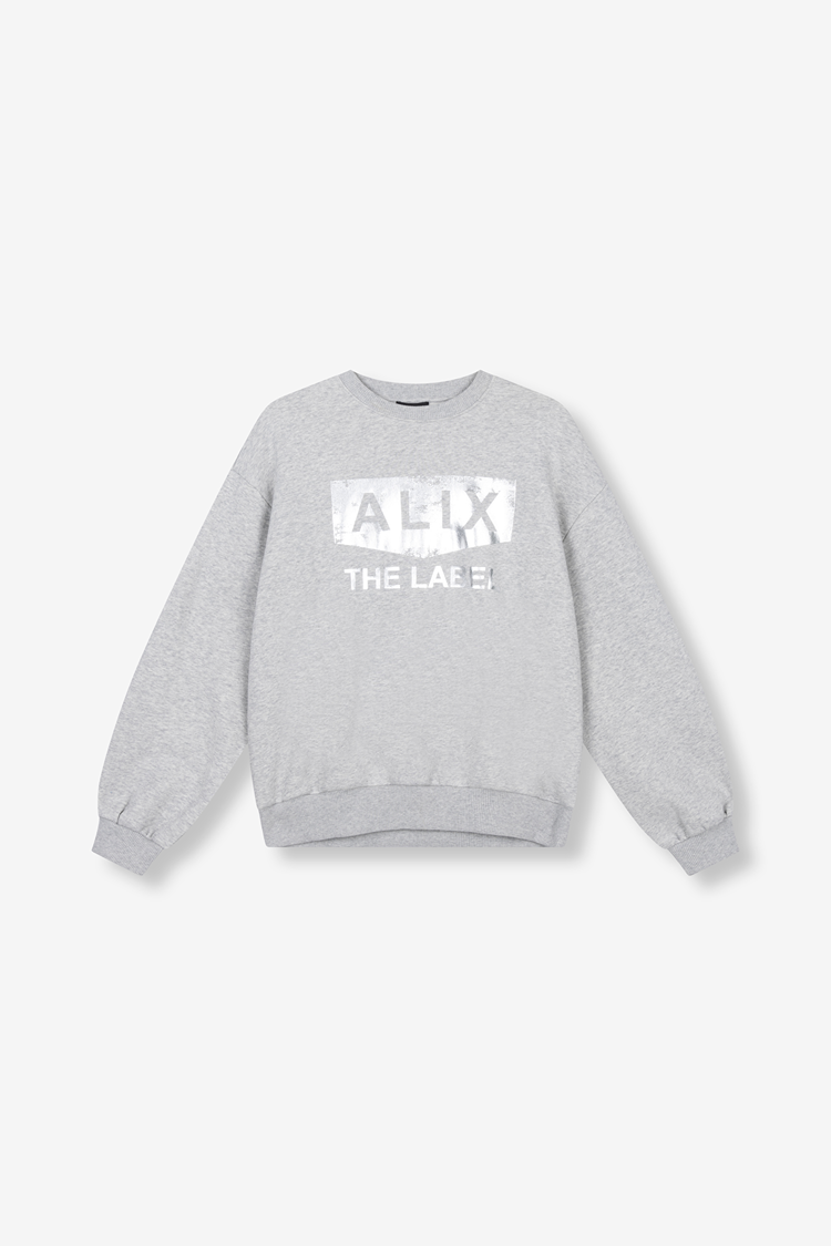ALIX FOIL LOGO SWEATER