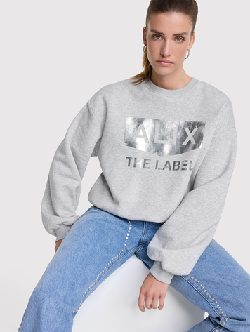 ALIX FOIL LOGO SWEATER
