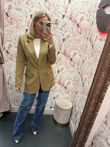 DAMES BLAZER CAMEL