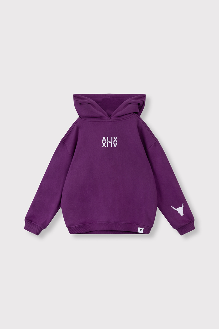 ALIX MINI ALIX MINI LOGO HOODY PURPLE MAGIC