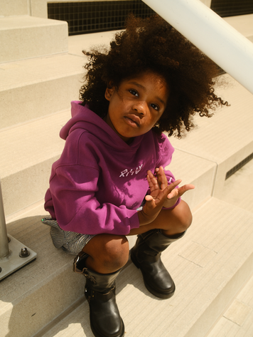ALIX MINI ALIX MINI LOGO HOODY PURPLE MAGIC