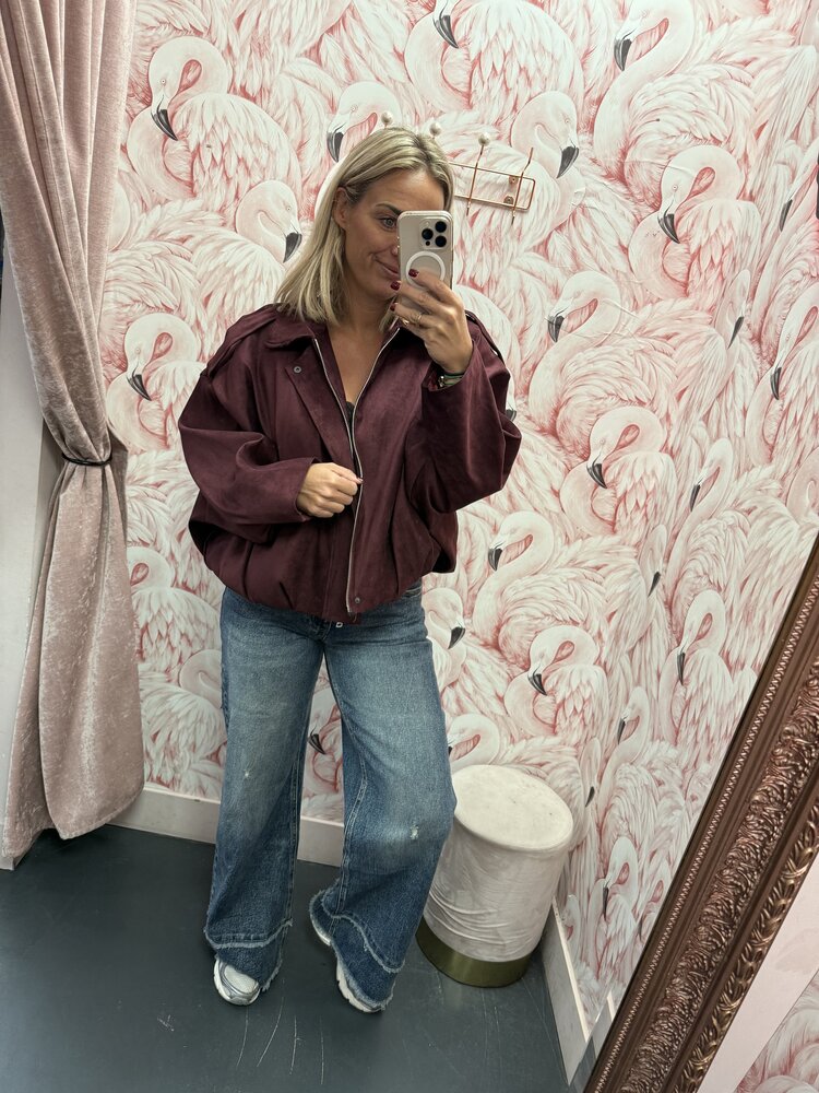 DAMES JASJE SUEDINE BORDEAUX