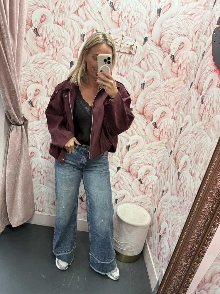 DAMES JASJE SUEDINE BORDEAUX