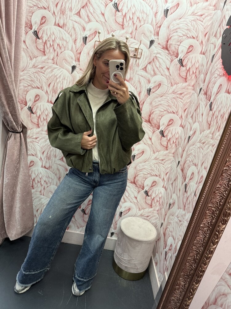 DAMES JASJE SUEDINE GROEN