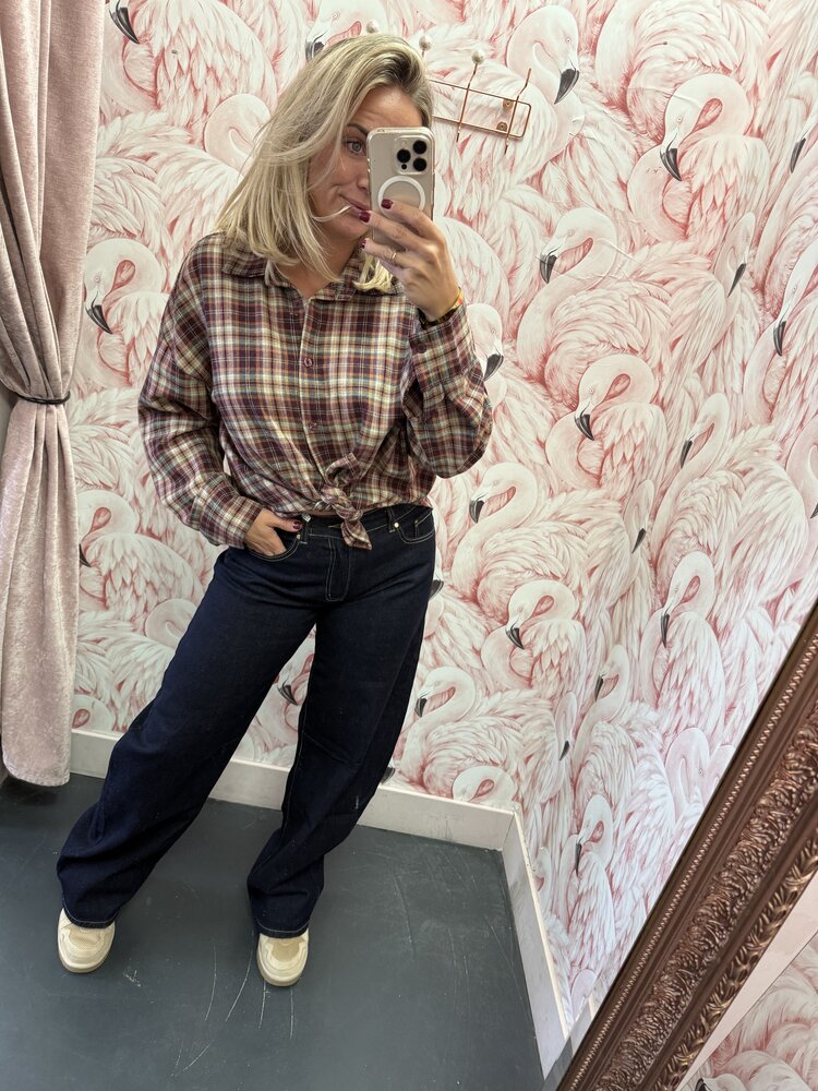 DAMES MOM JEANS BLAUW