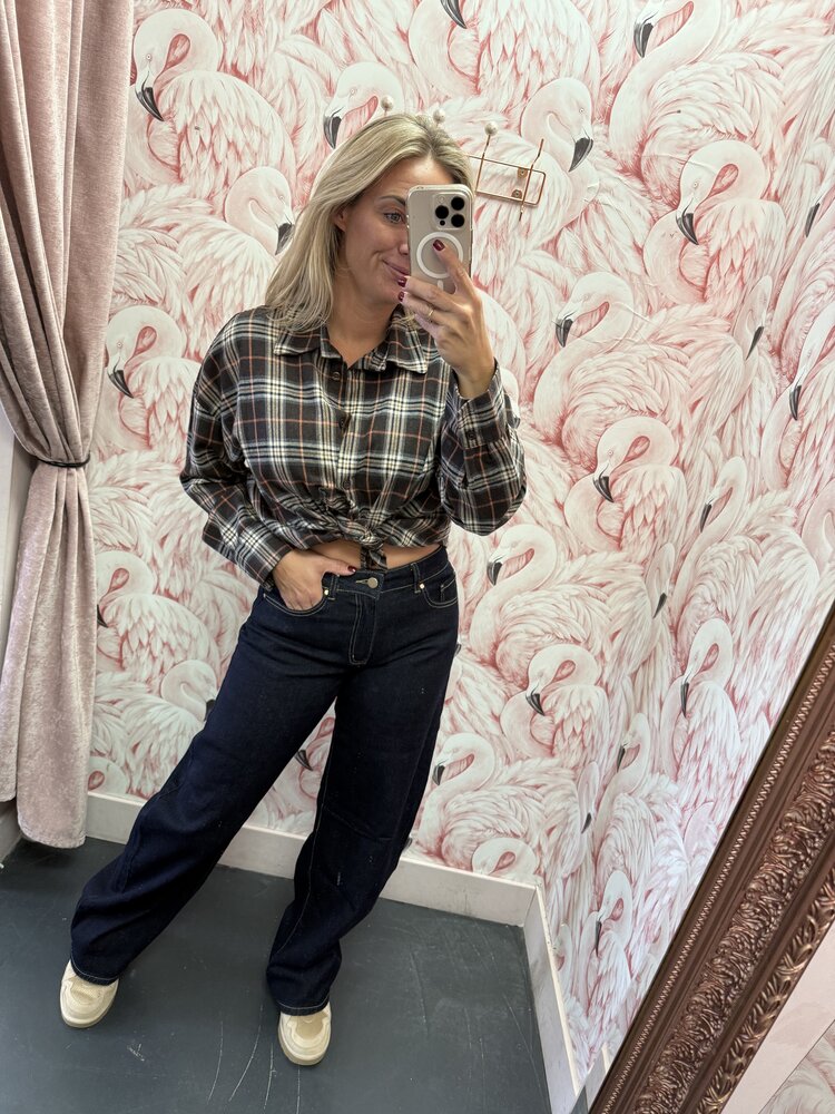 DAMES MOM JEANS BLAUW