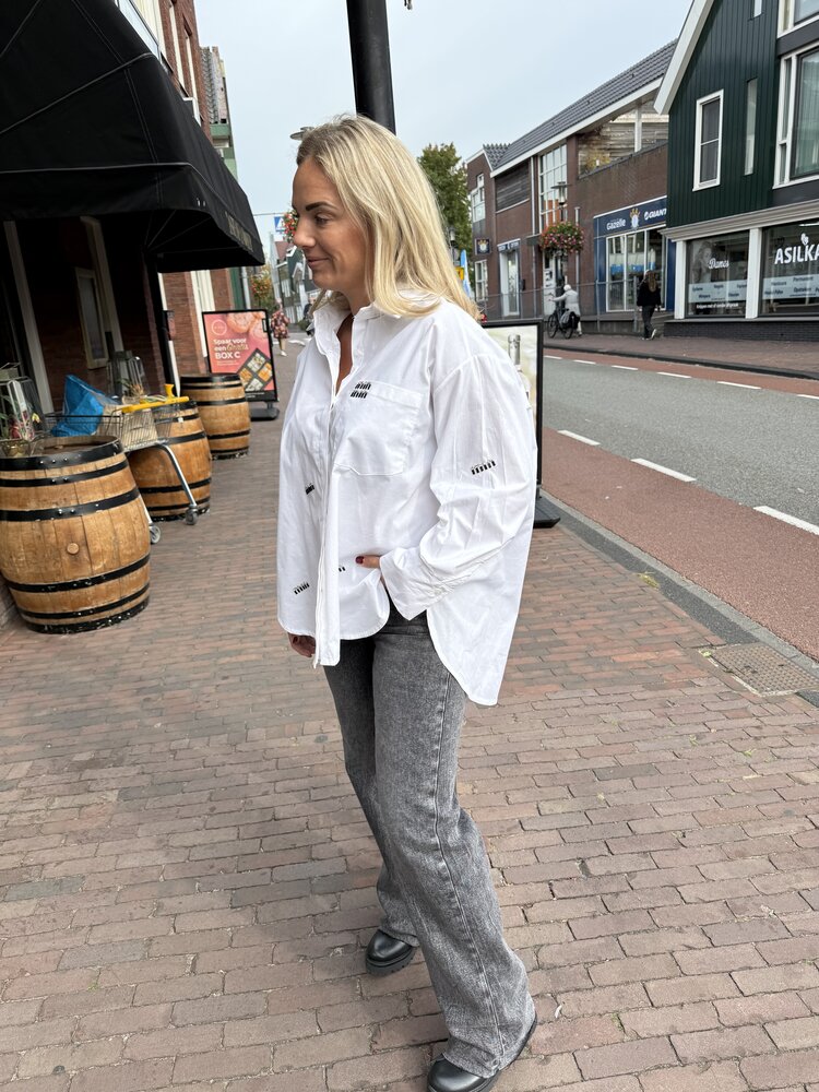 DAMES BLOUSE WIT LUXE