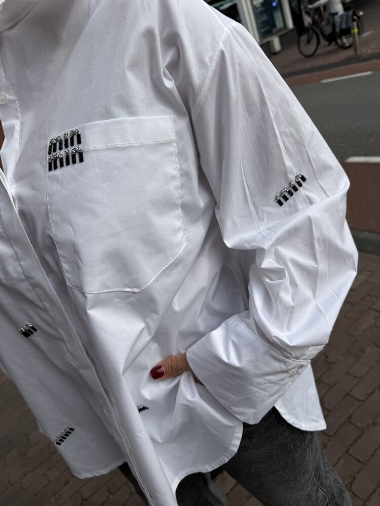 DAMES BLOUSE WIT LUXE