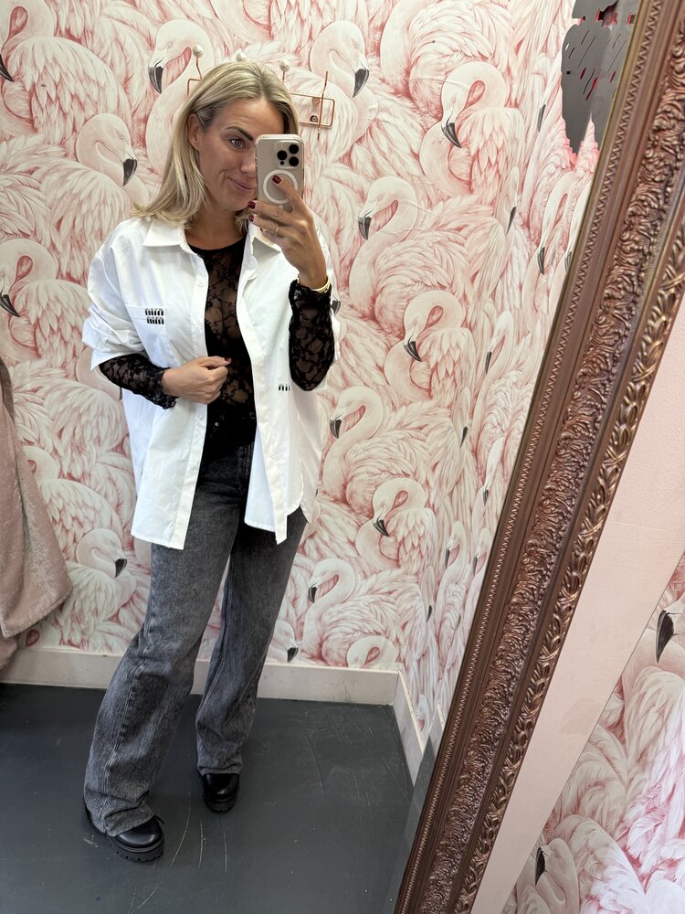 DAMES BLOUSE WIT LUXE