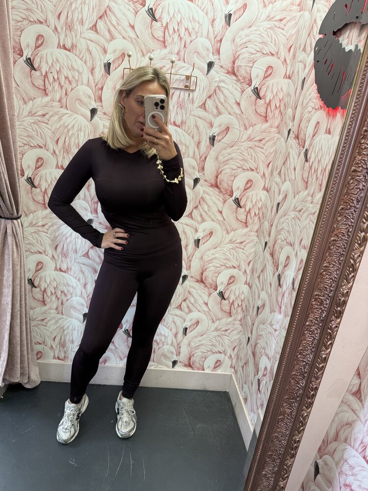 DAMES LEGGING BURGUNDY