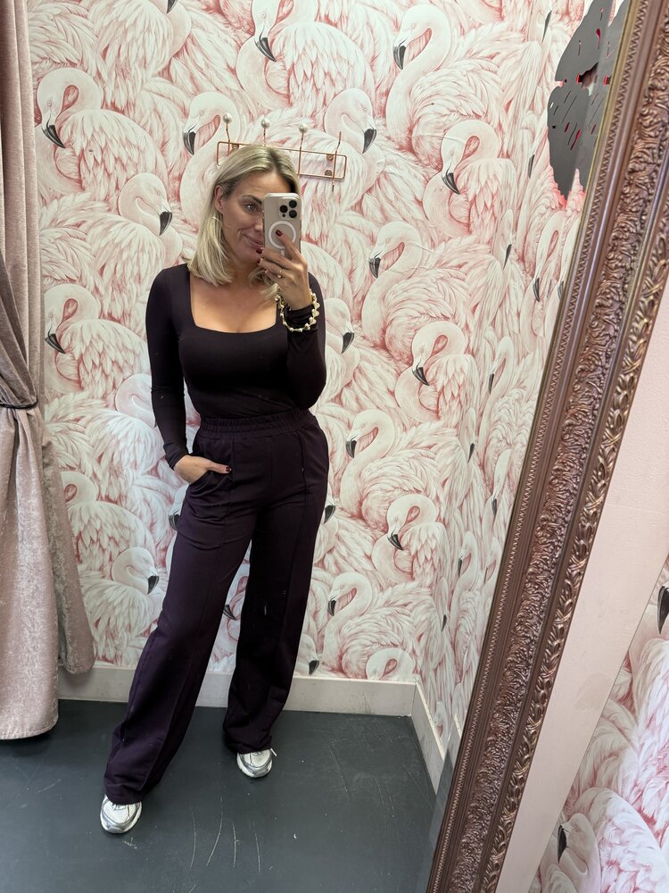 DAMES BROEK BURGUNDY