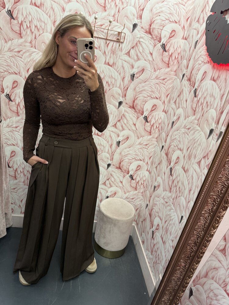 DAMES PANTALON PLOOI BRUIN