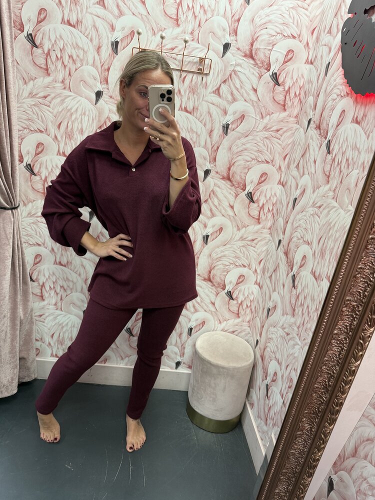 DAMES SET GEBREID POLO