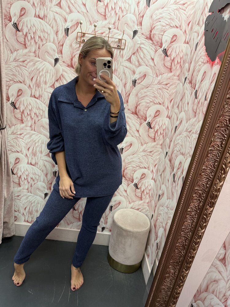 DAMES SET GEBREID POLO