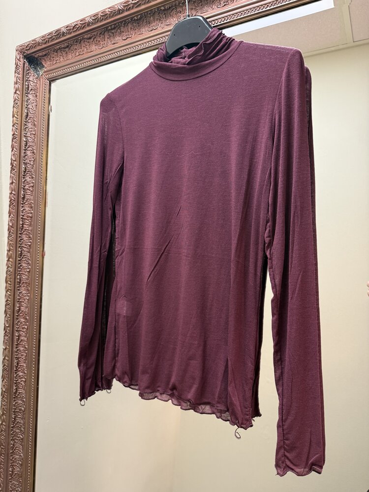 DAMES CASHMERE TOP TURTLE