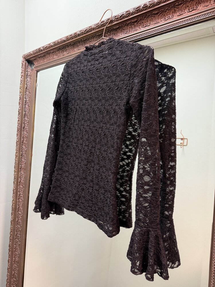 DAMES TOP KANT BRUIN