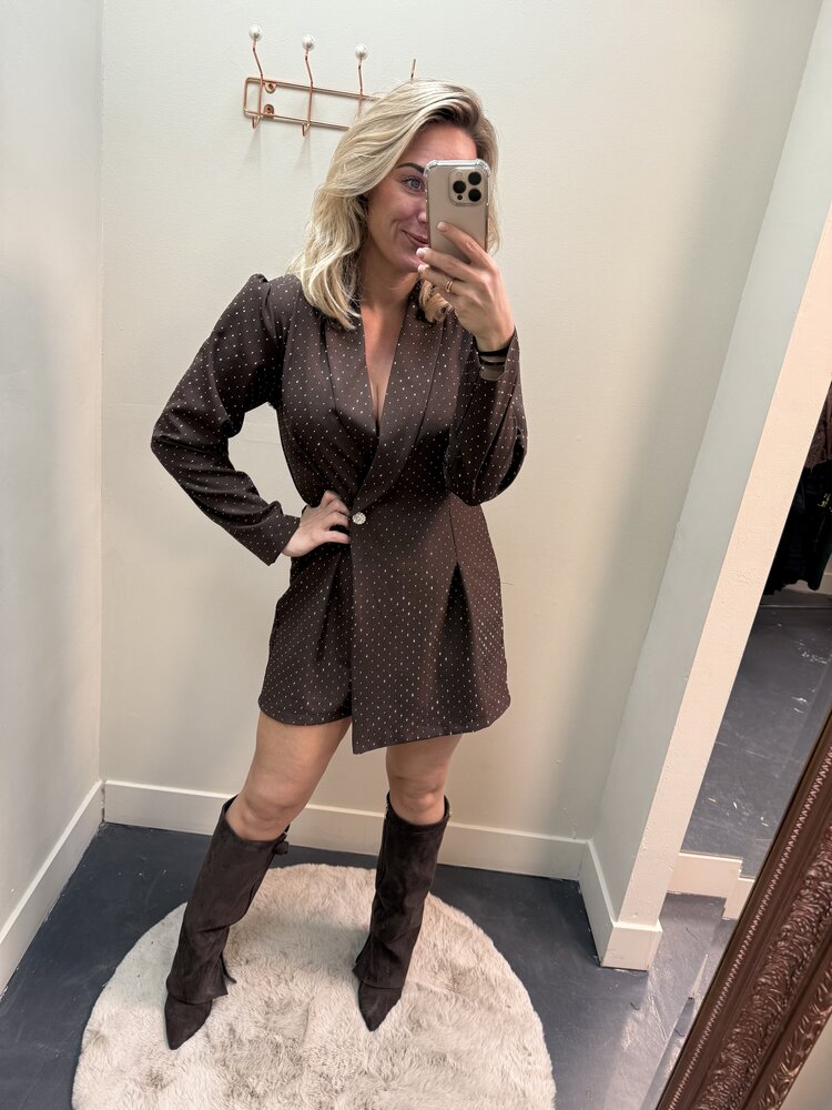 PLAYSUIT DIAMONDS BRUIN