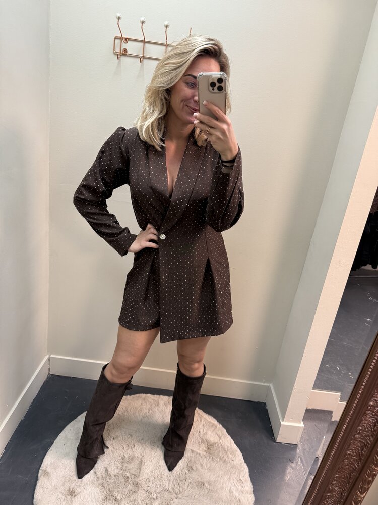 PLAYSUIT DIAMONDS BRUIN