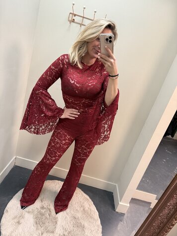 DAMES FLAIR KANT ROOD