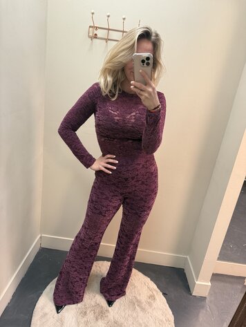 DAMES TOP BURGENDY KANT