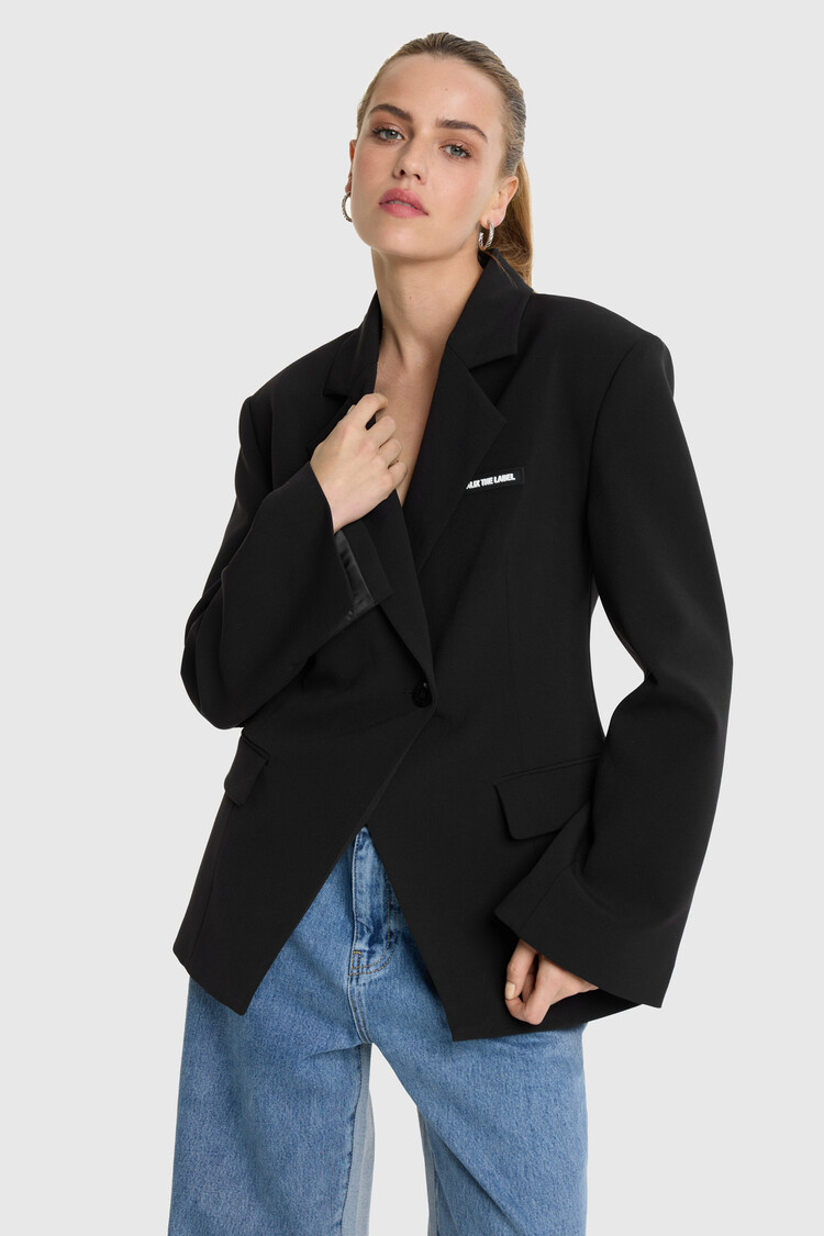 ALIX THE LABEL ALIX FITTED BLAZER BLACK