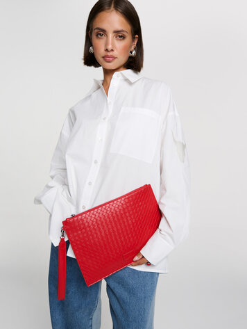 ALIX THE LABEL ALIX BRAIDED CLUTCH