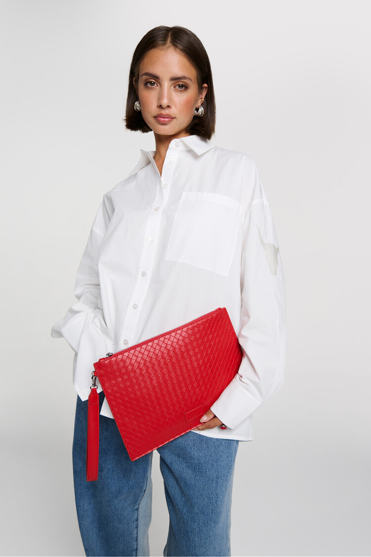 ALIX THE LABEL ALIX BRAIDED CLUTCH