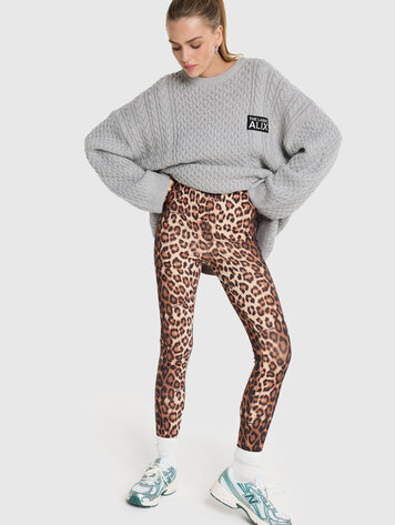 ALIX THE LABEL ALIX KNITTED LEOPARD LEGGING