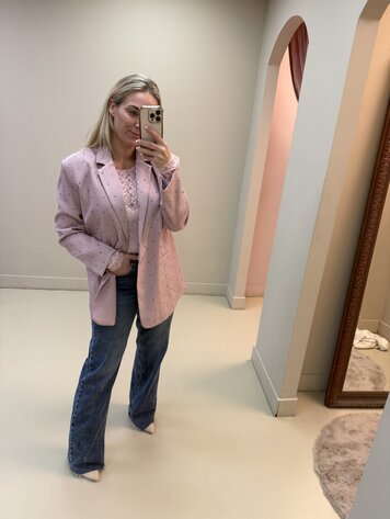 DAMES BLAZER DIAMONDS OUD ROZE