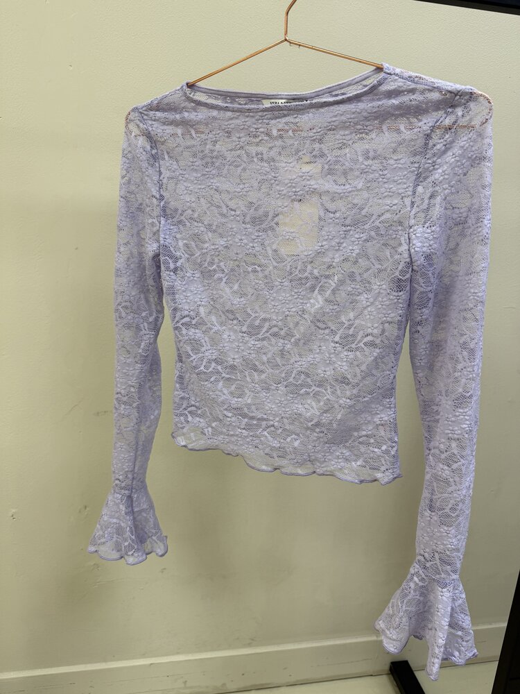 DAMES TOP KANT KLOK MOUW LILA